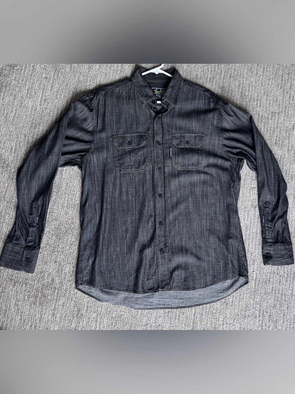 Lowbrow Customs Men's Black Button-Down